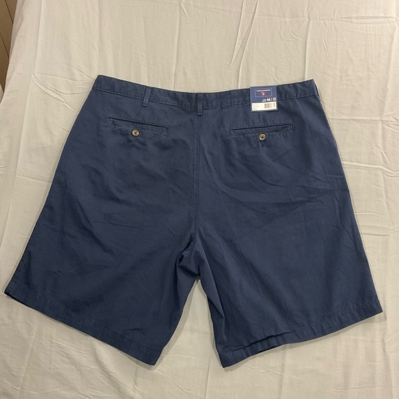 Saddlebred Shorts Mens 44W Big & Tall Navy Blue 100% Cotton Preppy Pleated Golf - Picture 2 of 8